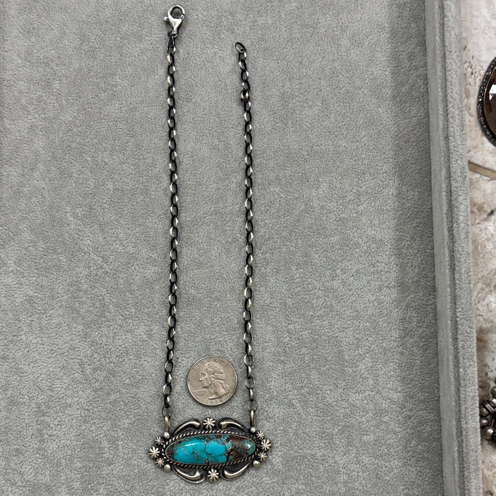 Turquoise and Silver Women's Necklace